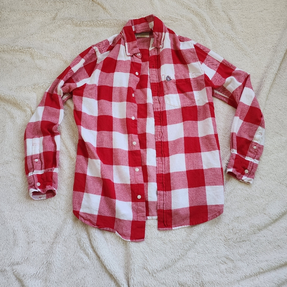 University Of South Dakota Red and White Checkered Shirt